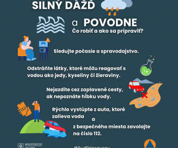 Aktuality / Oporúčania civilnej ochrany  pri silnom vetre, povodniach, silnom daždi a zosuvoch pôdy - foto