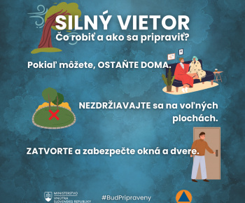 Aktuality / Oporúčania civilnej ochrany  pri silnom vetre, povodniach, silnom daždi a zosuvoch pôdy - foto